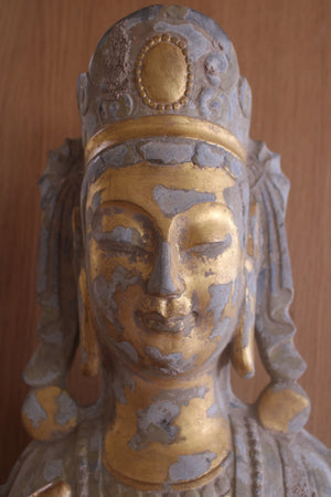 Buda y Bodhisattva en Piedra Tallada