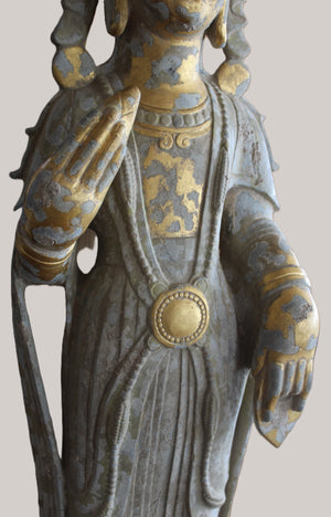 Buda y Bodhisattva en Piedra Tallada