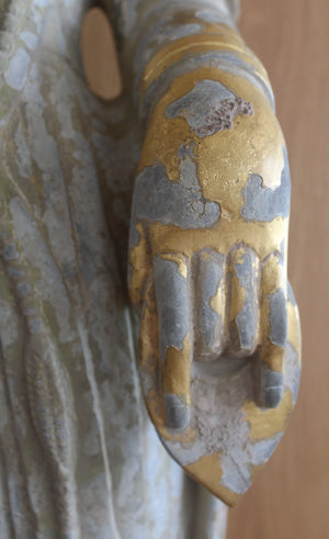 Buda y Bodhisattva en Piedra Tallada