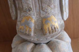Buda y Bodhisattva en Piedra Tallada