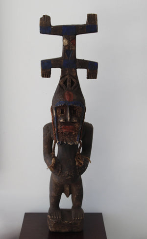 Dogon Figure with Kanaga Mask
