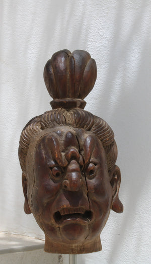 Cabeza de Lokapala de la Dinastía Tang