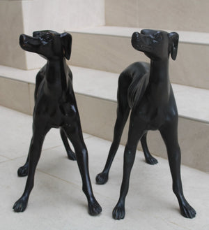 Pareja de Galgos en Bronce Art Déco