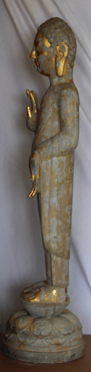 Buda y Bodhisattva en Piedra Tallada
