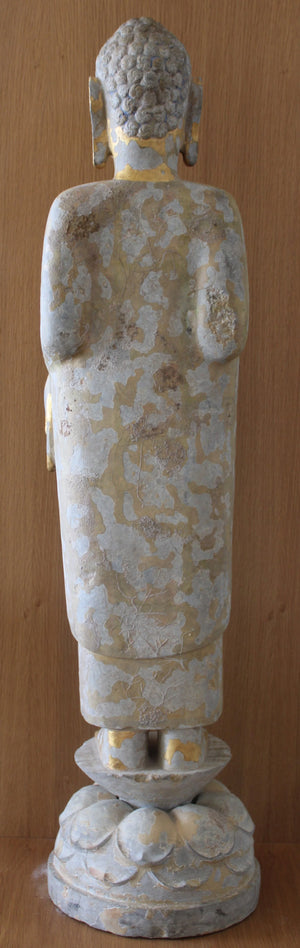 Buda y Bodhisattva en Piedra Tallada
