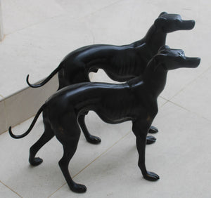 Pareja de Galgos en Bronce Art Déco
