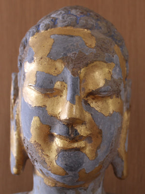 Buda y Bodhisattva en Piedra Tallada