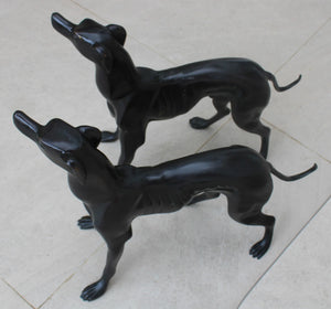 Pareja de Galgos en Bronce Art Déco