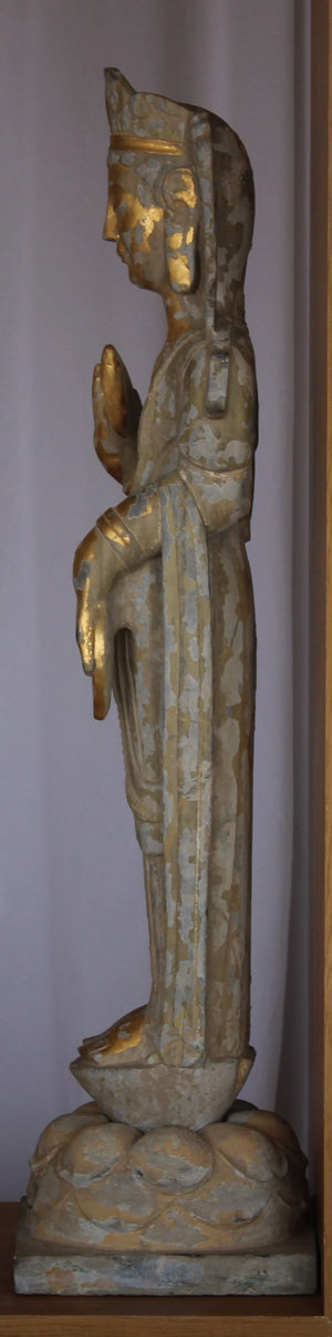 Buda y Bodhisattva en Piedra Tallada