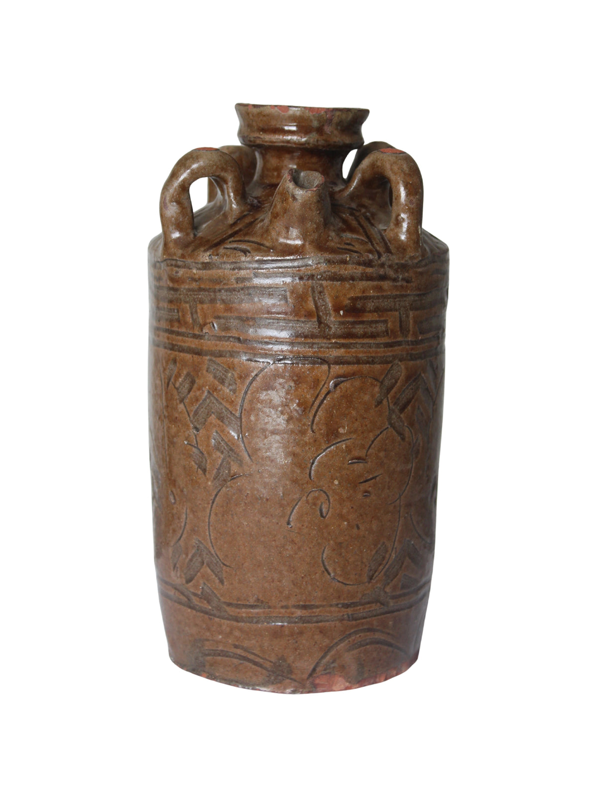 Glazed Ceramic Chinese Pitcher