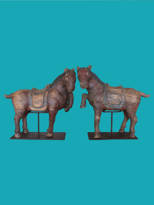 Pareja de Caballos Transición hacia la Dinastía Tang, s.VI-VII
